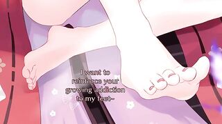 Yae Miko's 5-minute edging with foot fetish twist (Hentai JOI)