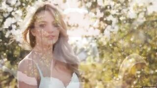 A glamorous girl is calling nature and pleasuring herself outdoors