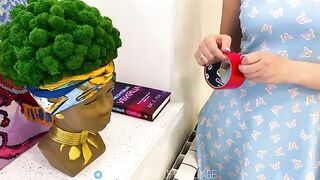 A stepson fucks his mother, leaving without a condom