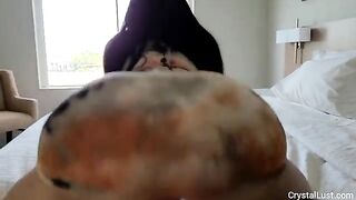 The naughty IG model invites Papi to her hotel room to get his load on her big booty