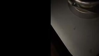 Cheating wife entertains her husband's friend in the kitchen while he's at work