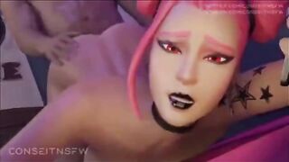 Hentai compilation with sexy Fortnite characters in 3D animation quality