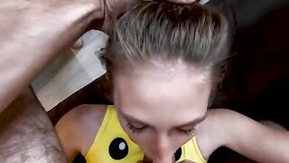 A cute girl has a hard sex with a big dick