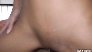 Black Asian teen Lia Lin with perfect body gets fucked hard