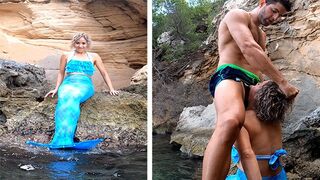 A sailing guy was lucky to fuck a mermaid slut