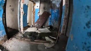 An exhibitionist girl walks through abandoned buildings in a steamy POV scene