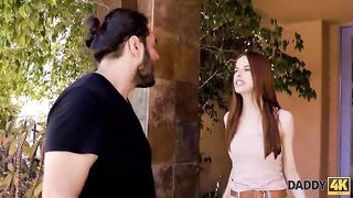 A young ginger got even with her boyfriend by having sex with a nice man