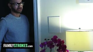 Stepdaughter Vanna Bardot pleases stepdad in a taboo scene