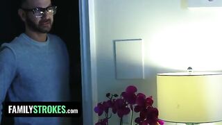 Stepdaughter Vanna Bardot pleases stepdad in a taboo scene