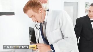Doctor cures cold feet with his massive cock in a steamy Brazzers scene