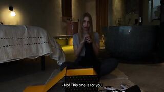Unboxing with hot babe Californiababe ended with a hot sex session
