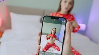 A girl who wanted to take pictures ended up in a different kind of shot