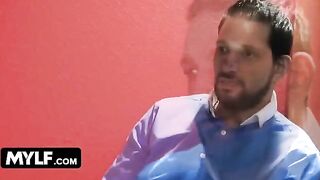 Aubrey Black gets her big tits smashed by BBC while her husband watches