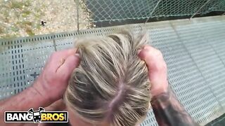 Emilio Ardana fucked busty Latina Carla Boom in public place