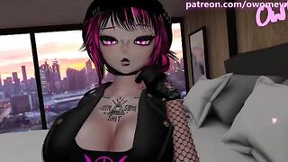 A goth girl in the role of a bitch until you fuck her hard