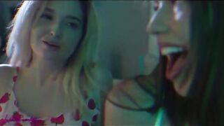 Two kinky lesbians, Madi and Lexi, are making out and enjoying intimate sex