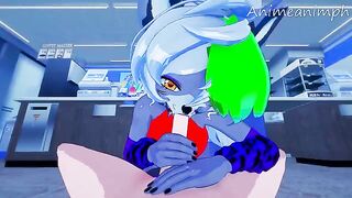 Roxanne Wolf gets fucked by a Five Nights at Freddy’s spirit in uncensored 3D hentai