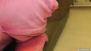 College threesome sex with two cute teen girls and a big dick lover
