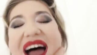 Blonde Nympho Nikky Dikky can't contain her thirst for anal, even in HD