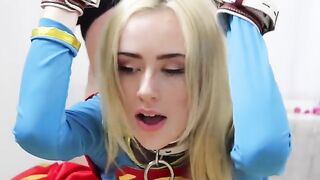Candy White, tied up and gagged, begs for cock in a hardcore scene