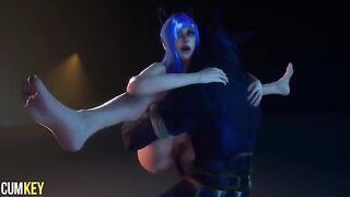 Furry Cat Girl gets bred by a big cock monster