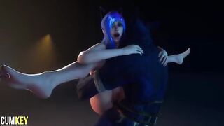 Furry Cat Girl gets bred by a big cock monster