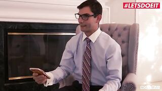 Gina Valentina seduces lawyer for a steamy foursome