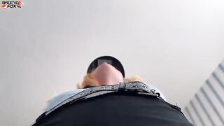 A sexy girl in a police uniform surprised me and sat on my face