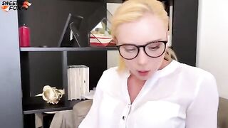 A horny secretary gets banged by her boss in various poses