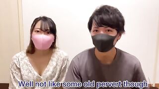 An amateur Japanese couple tries meditation before engaging in intense sex