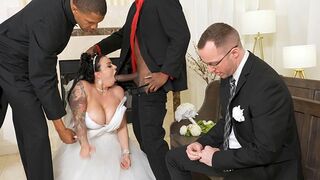The wedding of Payton Preslee turned into a wild threesome sex party