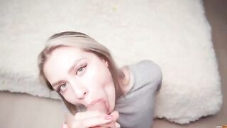 The guy came to the girl and fucked her deeper, cum on tits