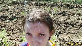 A lot of cum on the face of a cute schoolgirl in this hot compilation