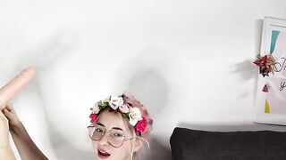 Petite and cute Argentina girl masturbates with toys