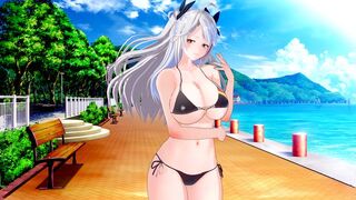Huge Tits Waifu Prinz Eugen Azur Lane Uncensored Sex