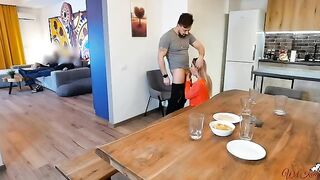 Cheating couple filmed by Wet Kelly in the kitchen