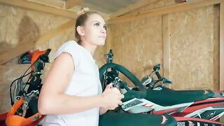 The hottie helped me repair my motorcycle, then I fucked her properly