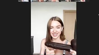 An all-female orgy takes place during a zoom meeting featuring stunning beauties