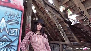 Outdoor casting with Jessy Jey for a modeling job, turned hardcore sex session