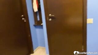 Extra hungry teen gets her pussy smashed by a big cock in POV
