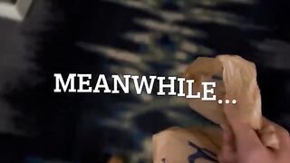 Thick porn star with blue hair begs delivery guy to fuck her