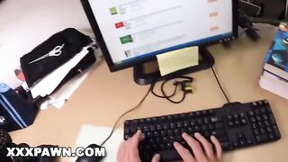 A desperate college girl got fucked in a pawn shop