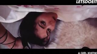 Two roommates have an intense lesbian encounter