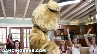 Girls gone wild in a crazy, intense swinging party scene