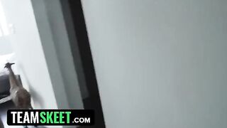Big booty Daisy Stone rides stepbrother’s cock