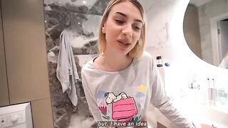 My step-sister is a slutty bitch who teaches me to fuck