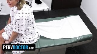 The big-assed doctor Mimi Monet fucks her patient with her huge boobs in the office