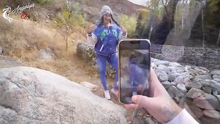 Sexual tourism: a blowjob after a photo shoot in nature