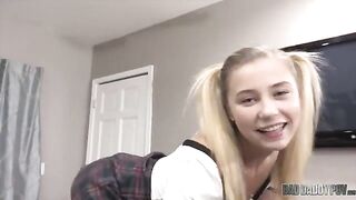 Good girl Carolina Sweets serves her stepdaddy in POV action
