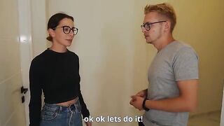 The husband watches his wife being fucked by a realtor to get a discount